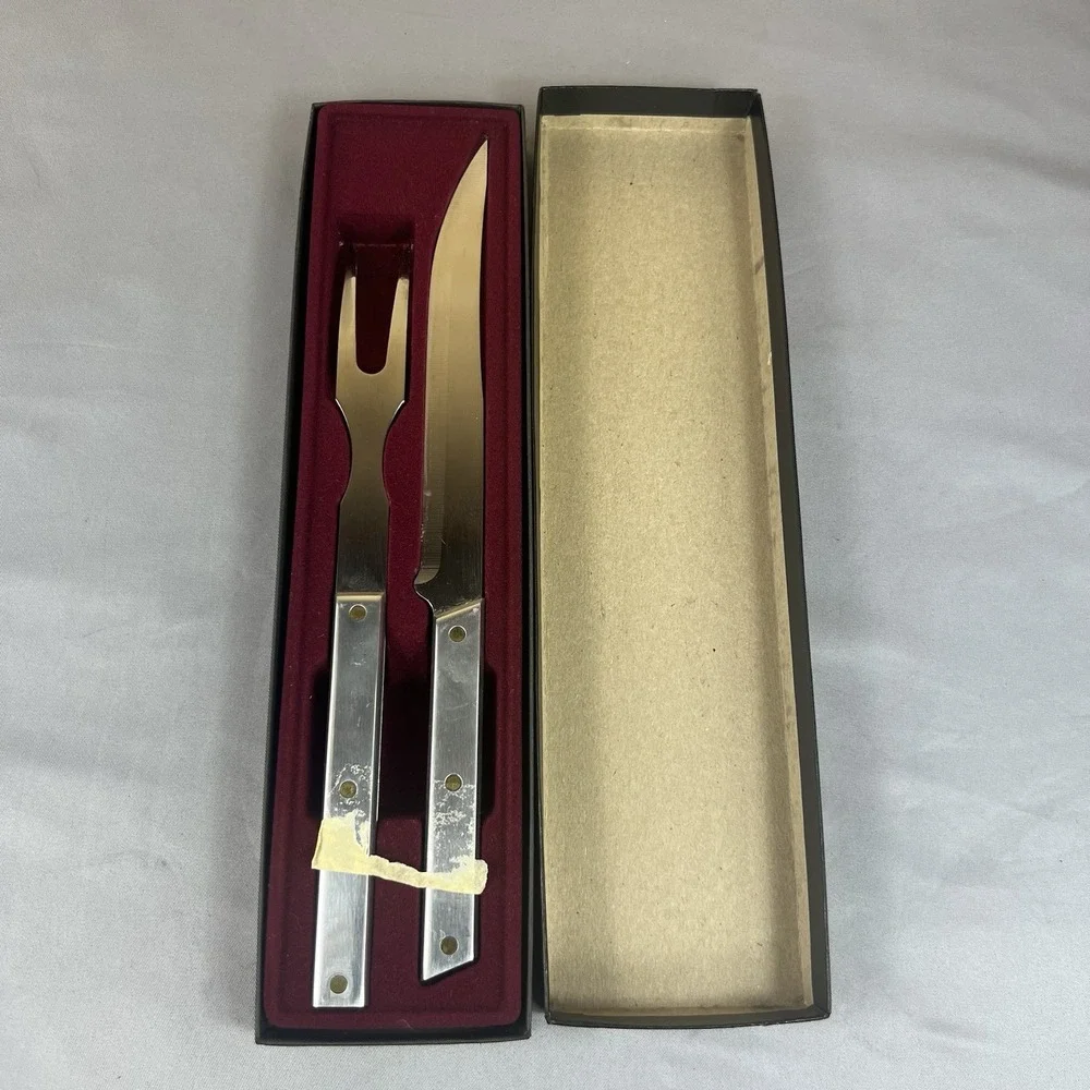 Rada Cutlery Modern Knife & Fork Set Stainless Steel Flatware USA Made